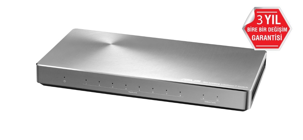 ASUS XG-U2008 8 PORT GIGABIT 2X10GBE SWİTCH