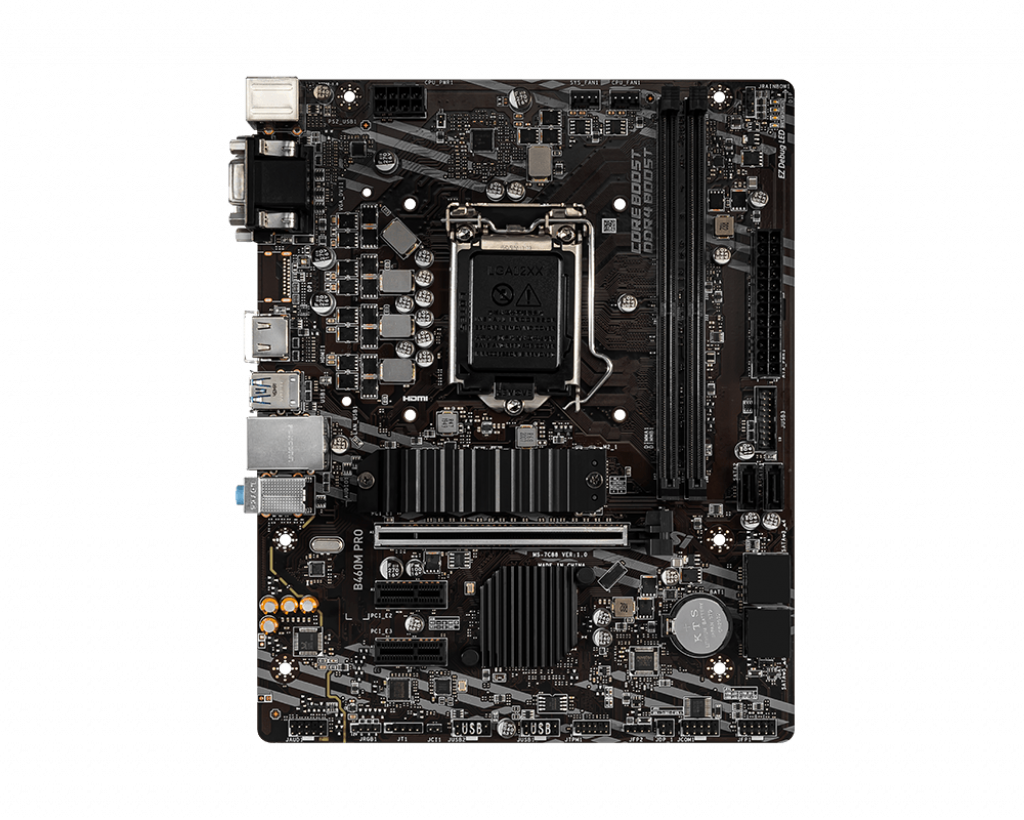 MSI B460M PRO DDR4 2933Mhz DVI HDMI mATX 1200p