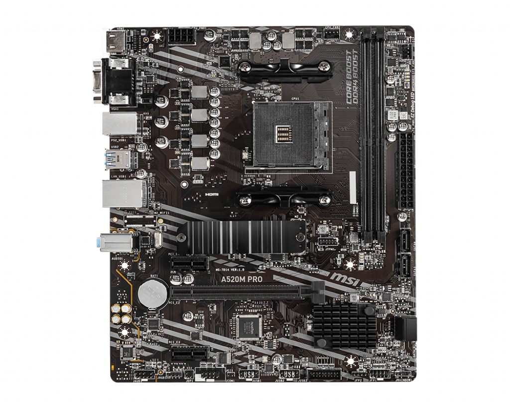 MSI A520M PRO DDR4 4600/1866Mhz M.2 M.ATX AM4