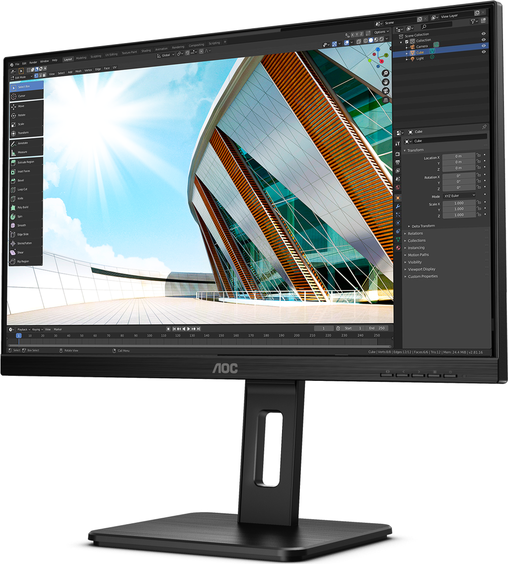23.8 AOC 24P2C IPS FHD 4MS 75HZ HDMI DP USB-C