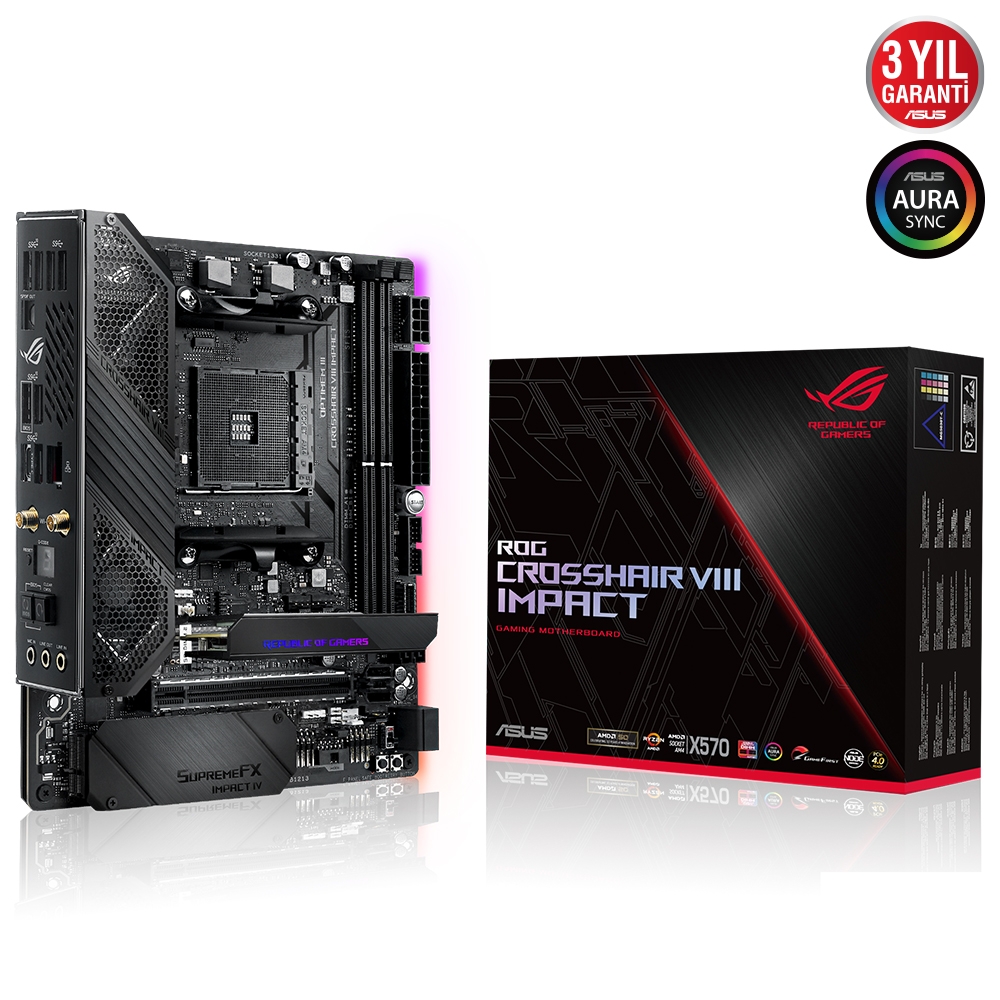 ASUS ROG CROSSHAIR VIII IMPACT X570 DDR4 4800(O.C)/2133Mhz mDTX AM4
