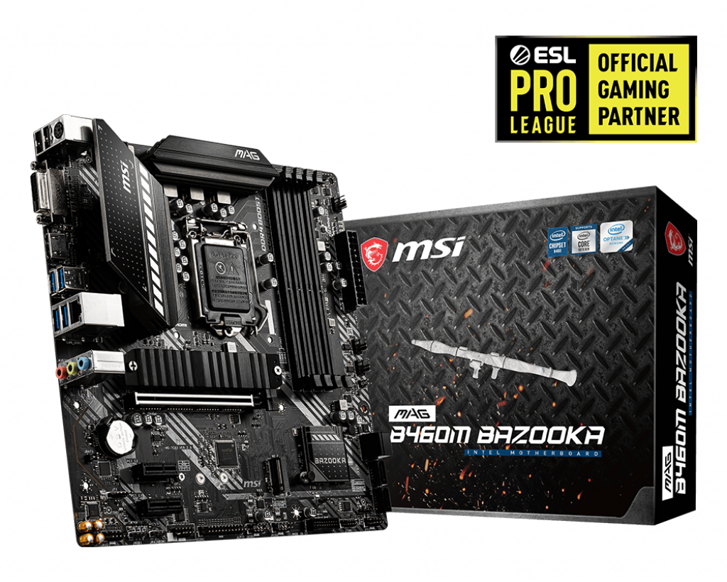 MSI B460M BAZOOKA DDR4 2933Mhz HDMI DVI mATX 1200p