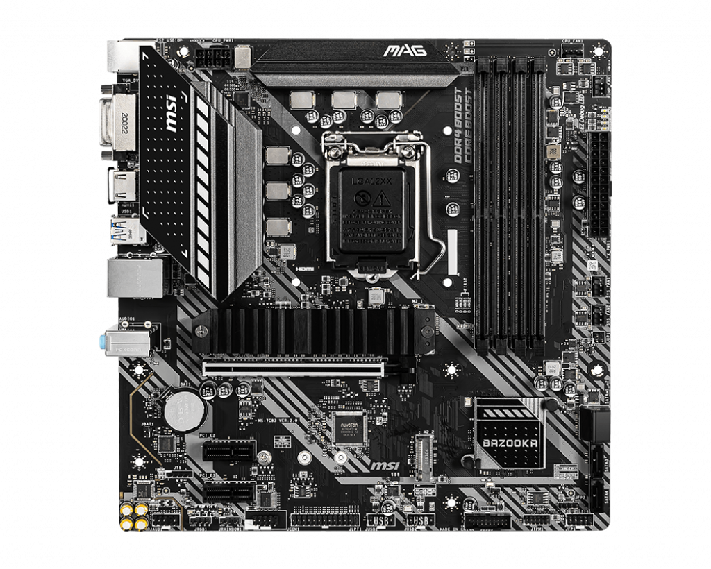 MSI B460M BAZOOKA DDR4 2933Mhz HDMI DVI mATX 1200p