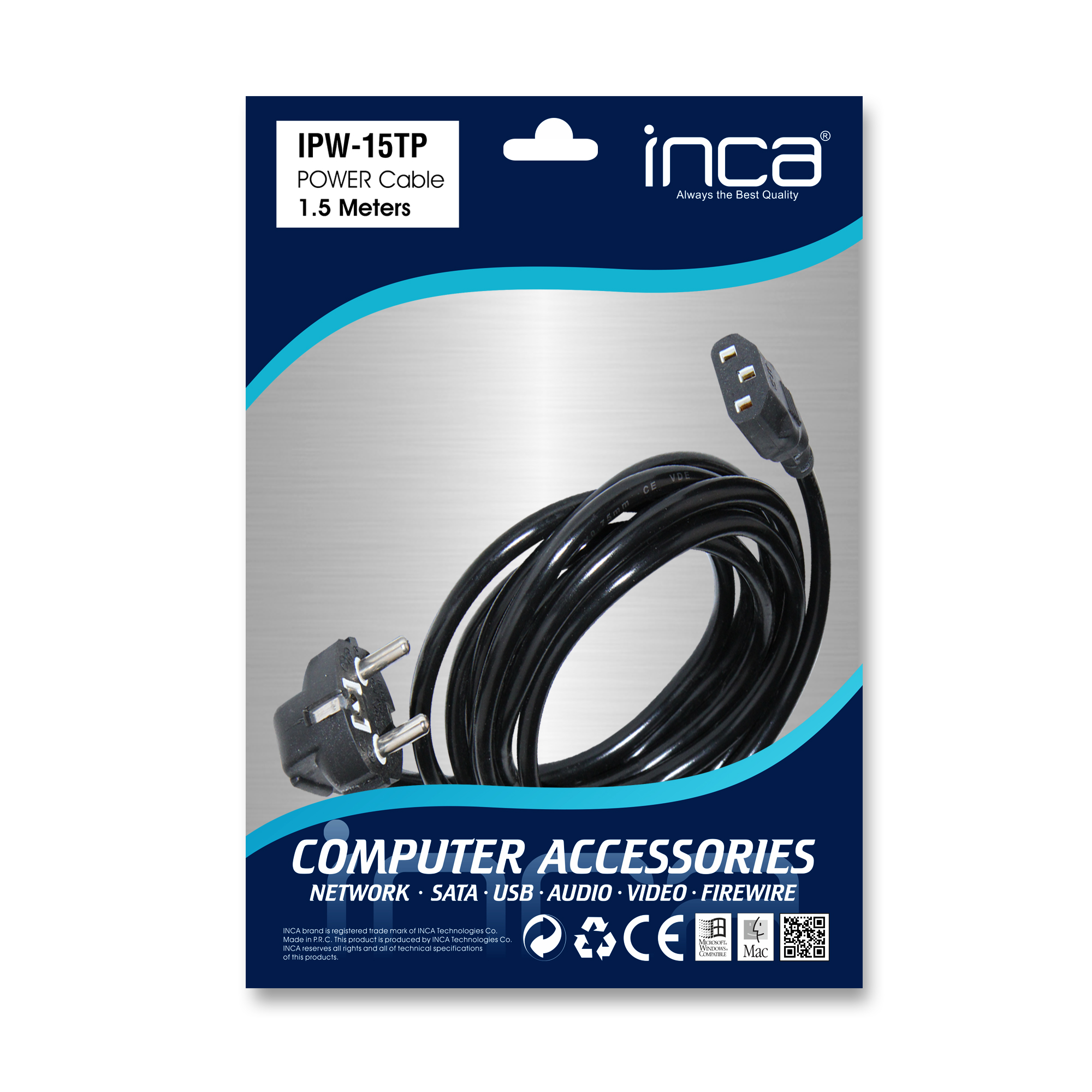INCA IPW-15TP POWER KABLO 1,5 METRE 